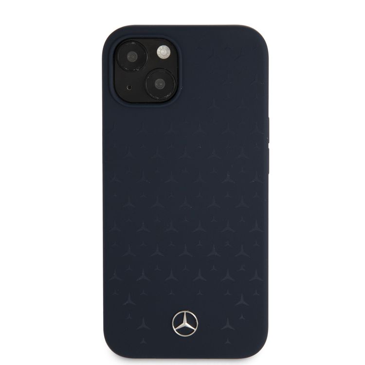 CG MOBILE Mercedes Benz Liquid Silicone Case With Stars Pattern Compatible for iPhone 13 (6.1") Anti-Scratch, Easy Access to All Ports, Drop Protection
