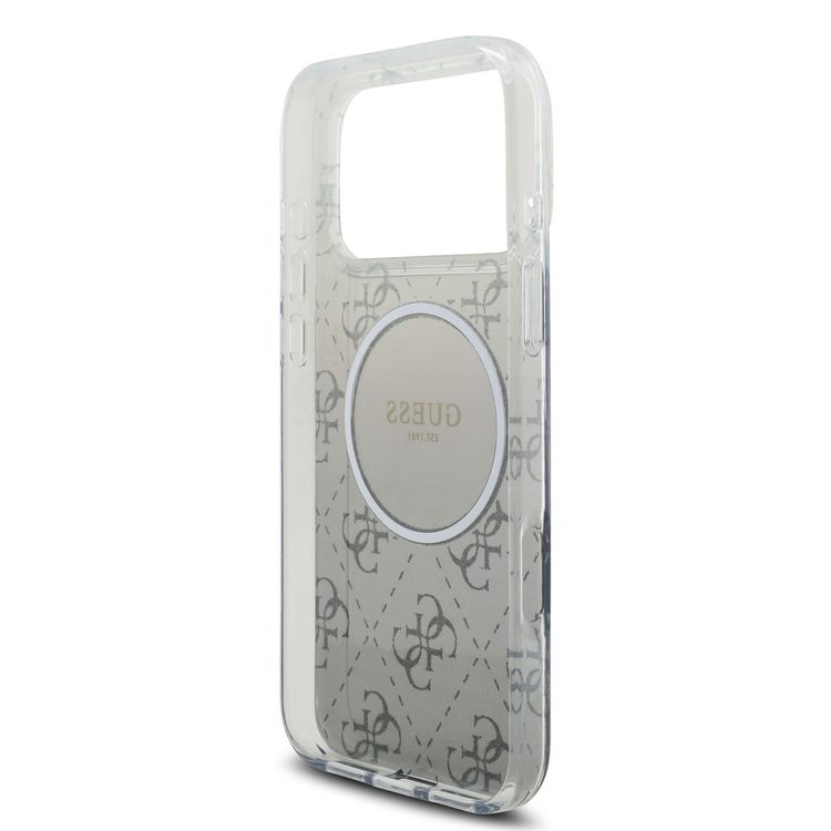 غطاء ماجسيف للحماية لجهاز iPhone 17 Pro مصنوع من الكمبيوتر والـ TPU مع لمعان متدرج، يوفر حماية من الصدمات، تصميم نحيف، قبضة مريحة، تغليف مستدام، سهل التركيب، خفيف الوزن - رمادي