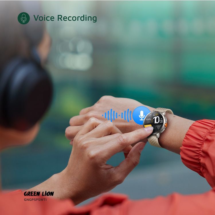 ساعة جرين ليون جي بي إس برو الذكية مع شاشة كبيرة بحجم 1.6 بوصة، وبارومتر وبوصلة، ومراقبة النوم، وتسجيل صوتي، وحقيقة 60 هيرتز إطار في الثانية، وميزة TWS، وموسيقى محلية وألبوم الهاتف، ومراقبة معدل ضربات القلب، مكالمة عبر البلوتوث، وجيوماجنيتيك وارتفاع، بطارية بسعة 450 مللي أمبير، ووقت عمل يصل إلى 6 أيام - تيتانيوم.