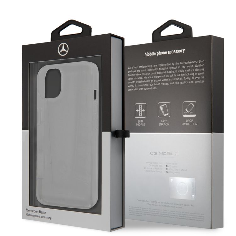 CG MOBILE Mercedes Benz Gradient Embossed 2 Case Compatible for iPhone 13 (6.1") Easy Access to All Ports, Anti-Scratch, Shock Absorption