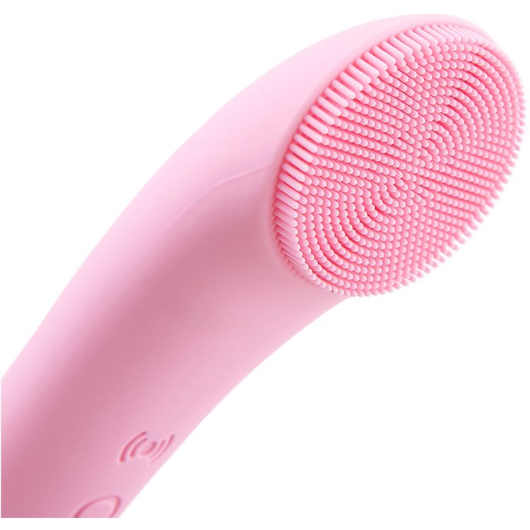 Porodo Sonic Vibration Facial Cleansing Brush with Massage & Exfoliate Function, 6000RPM High-Frequency Vibration, Warm Compress, 400mAh Battery Capacity, USB-C Charging Interface, 2 Hours Charging Time, Gentle Silicone Bristles - Pink