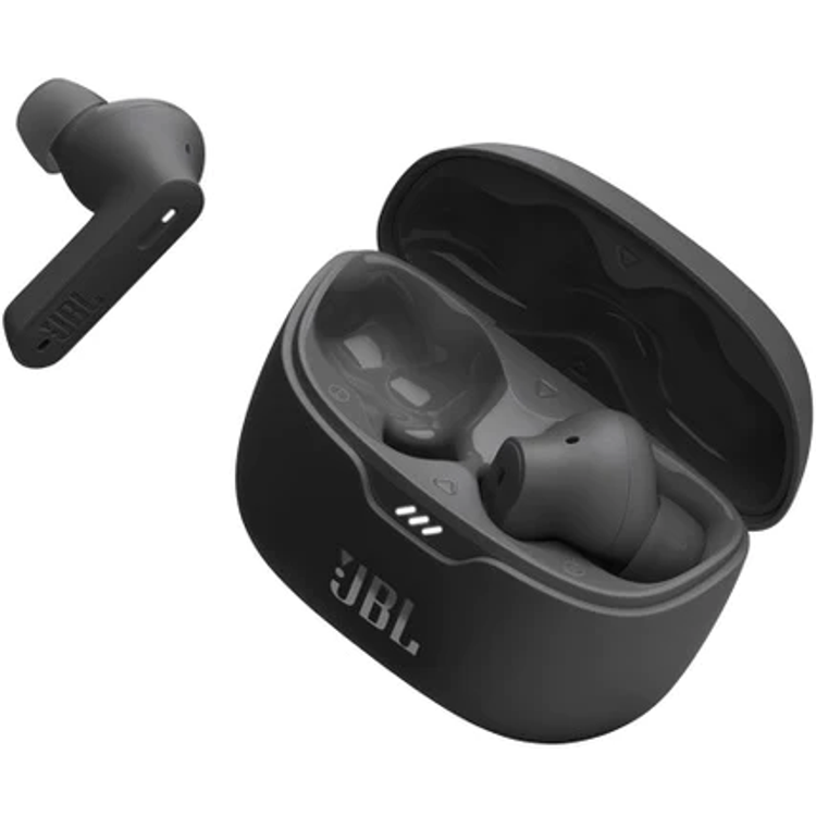 JBL Tune Beam True Wireless Earbuds In-Ear with Mic, Water & Dust Resistant, Bluetooth 5.3, Ambient Aware & Talk Thru, Multi-Point Connection, Active Noise Cancelling, Touch Control, Fast Charge - Black 