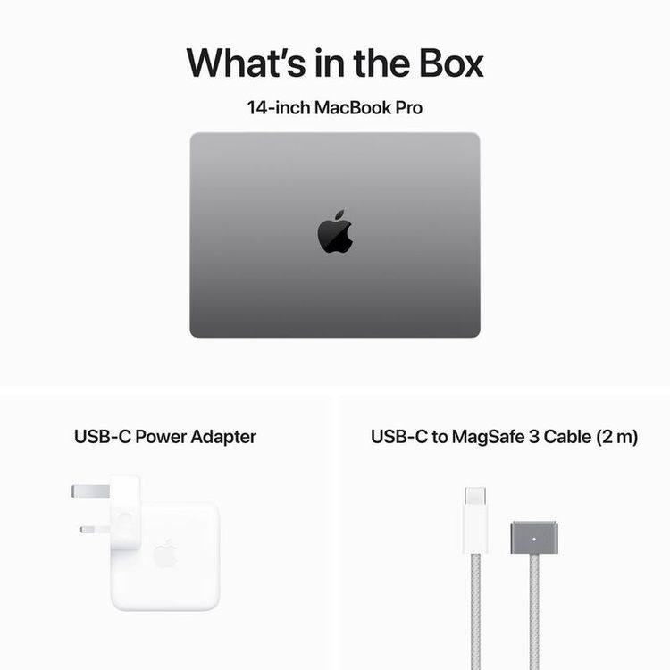 Apple MacBook Pro M3 chip 14 inch with 8-core CPU and 10-core GPU, 8GB, 1TB SSD (Arabic/English) - Space Gray