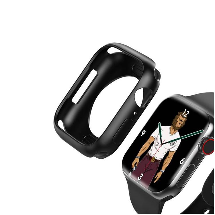 Green Lion Stylin Guard Pro Case for Apple Watch 40mm with 360° Protection, Bubble Free, Scratch Proof, Water Resistant Material, Ultra-thin Double Layer, Hallow Back Design - Black