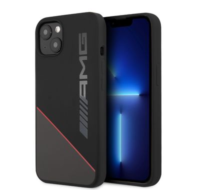 CG MOBILE AMG Liquid Silicone Two Tones Line Compatible for iPhone 13 (6.1") Easy Access to All Ports, Shock-Absorption, Anti-Scratch, & Drop Protection