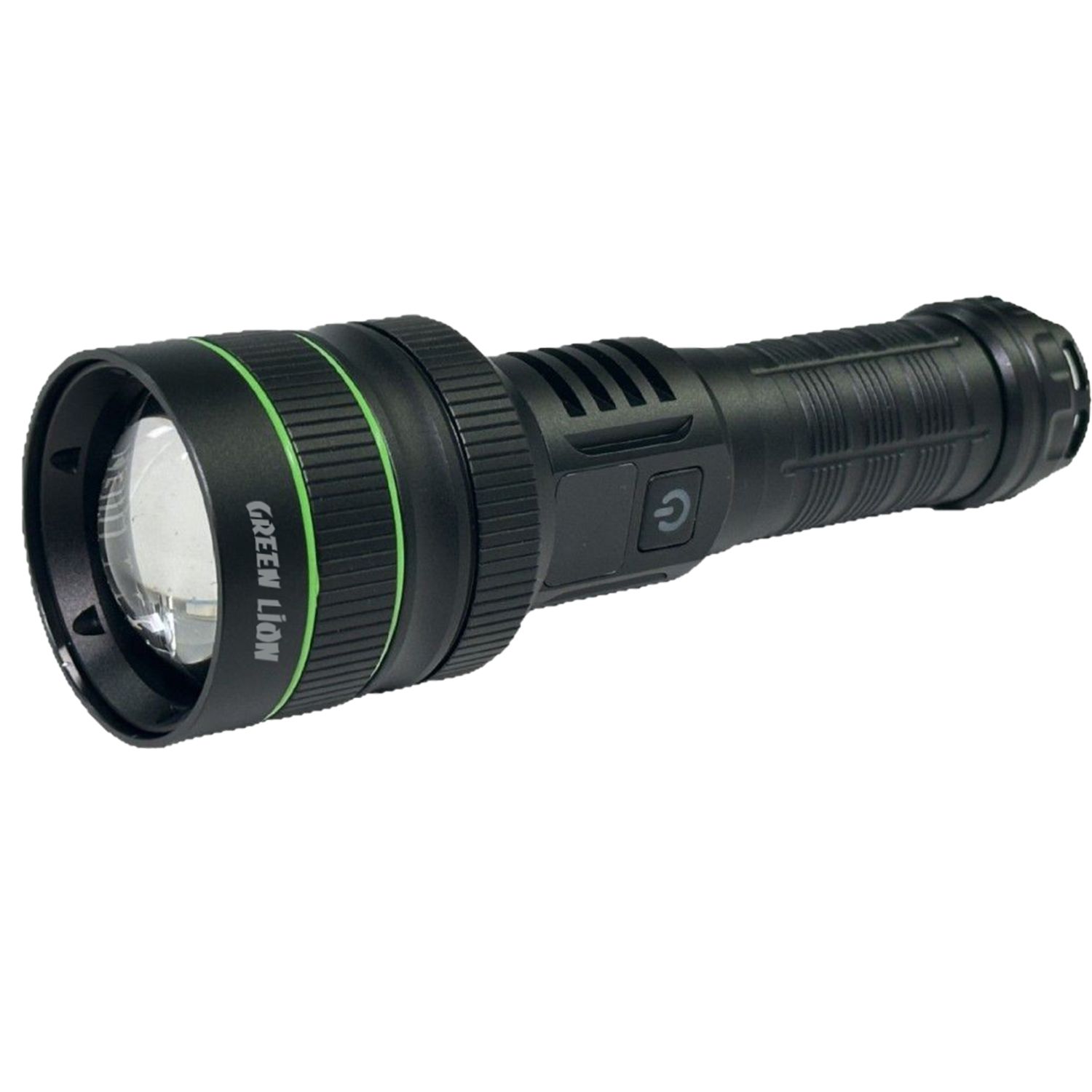 Green Lion Hyper Ray Pro LED Torch with Digital Display, Built-in Power Bank, Up to 7 Hours Working Time, 5 Light modes, 60W Power, Aluminum Alloy Material, 3000 Lumens Brightness - Black