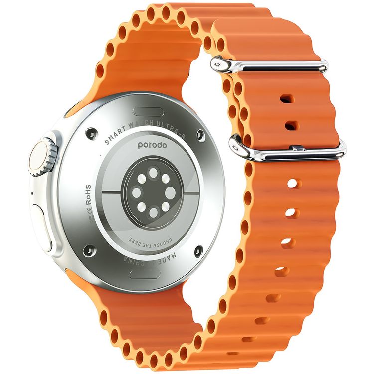 Porodo Ultra Evo Smart Watch 1.51" Wide Touch Screen - Orange