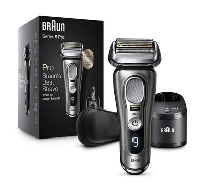 ماكينة الحلاقة Series 9 Pro 9465CC من براون للاستخدام الرطب والجاف  - فضة