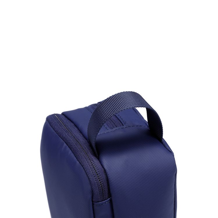 Porodo Ultralite Organizer Pouch with Dual Compartmnts, Zipper Closure, High-Quality Polyester Material, Water-Repellant Surface, Internal Mesh Pockets, Quick-Grab Handle, Compact Design - Navy Blue