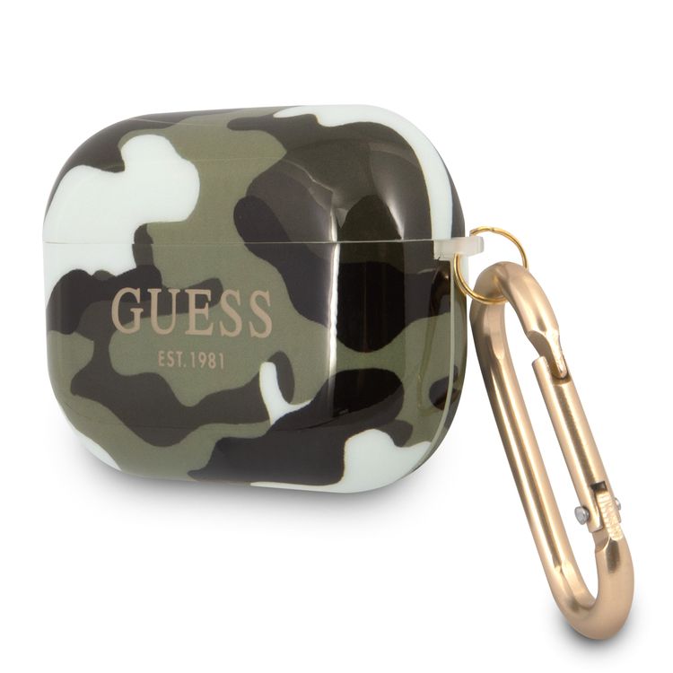  سي جي موبايل من غيس جراب تمويه لامع من مادة البولي يوريثان الحراري مع حلقة مضادة للفقد متوافقة مع ايربودز ، غطاء مقاوم للخدش والسقوط ، جراب واقٍ من السيليكون مقاوم للغبار متوافق مع ايربودز برو مرخص رسميًا