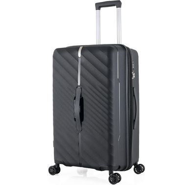H.T Luggage Bag, Hard Case Polypropylene (PP) Material - Medium/Black