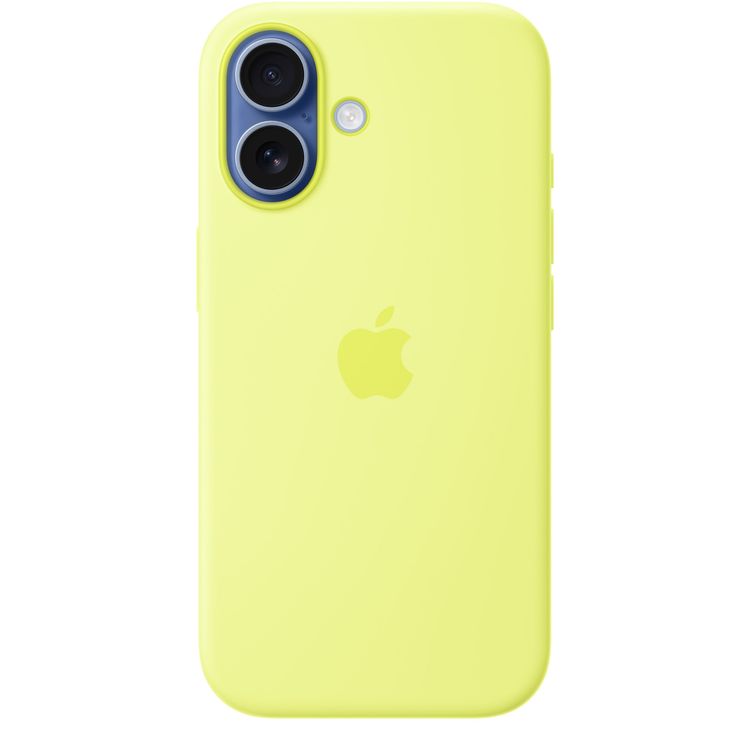 Apple iPhone 17 Silicone Case with MagSafe, Anti-Scratch, Drop Protection, Soft Microfiber Lining, Built-in Powerful Magnets - Neon Yellow