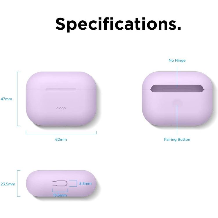 Elago Basic Slim Case for Apple Airpods Pro - Lavender