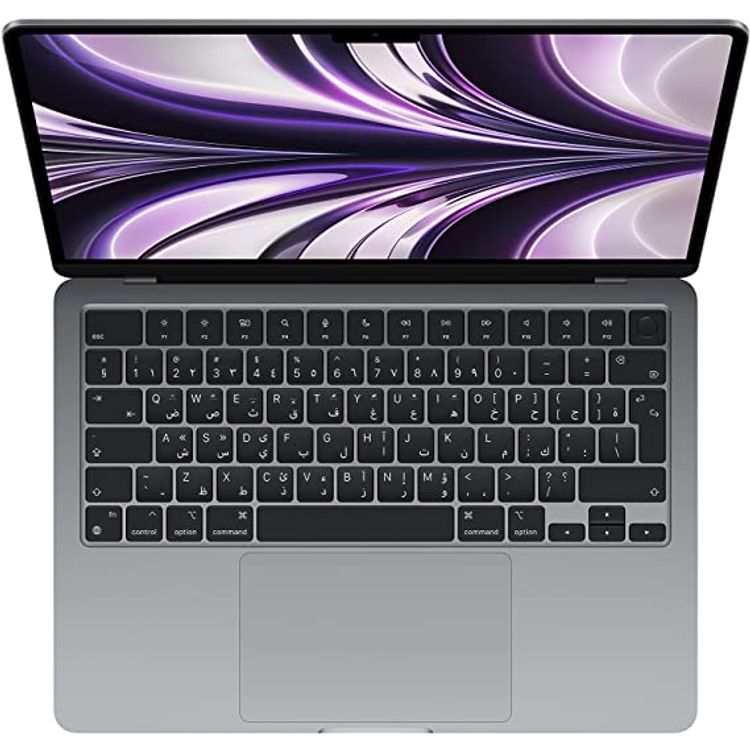 Apple 2022 MacBook Air laptop with M2 chip: 13.6-inch 8GB RAM - Space Gray - Arabic/English - 256GB