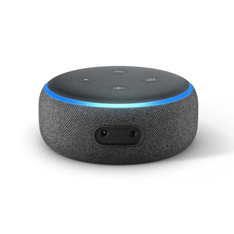 Amazon Echo Dot ( 3rd Gen ) Voice-Controlled Speaker, Ask Alexa to Play Music, Answer Questions, Read News, Connect Speaker Over Bluetooth or With 3.5mm Audio Cable - Charcoal Gray