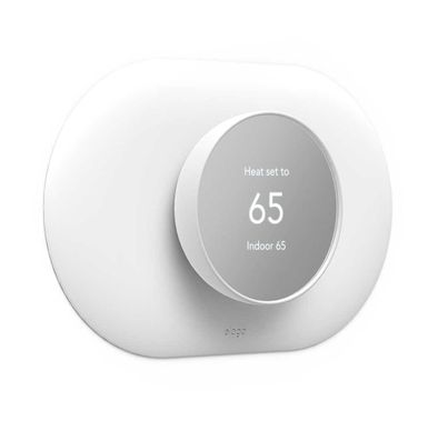 Elago Wall Plate Cover Plus Compatible for Nest Thermostats 2020 with Double Coated Circular Wall Plate Design, Anti-Scratch & Easy Installation - White