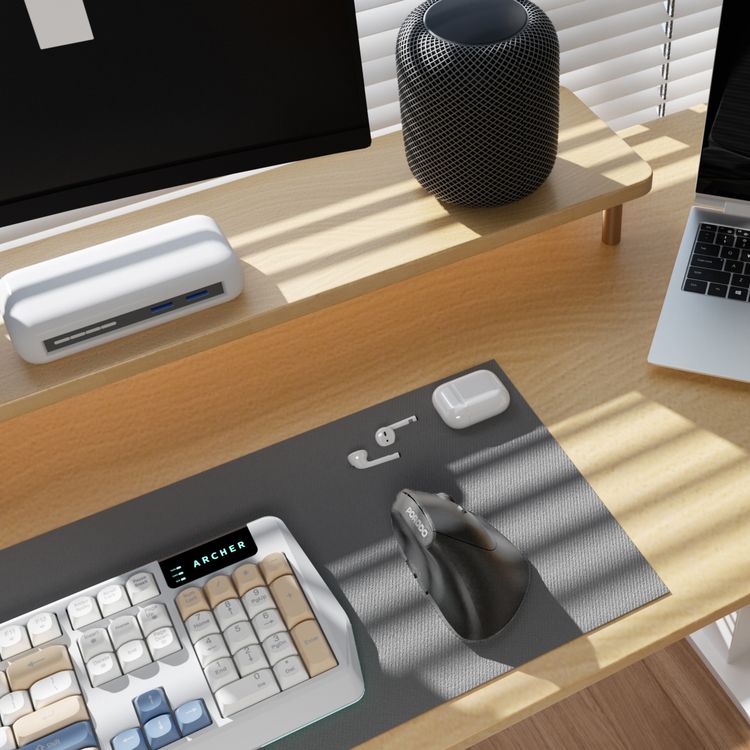 Porodo Vertical 4000 DPI Wireless Mouse with 500mAh Battery Capacity, Bluetooth Version 5.1, 10m Effective Range,  2.4GHz Wireless Connectivity, Adjustable DPI, Plug & Play, Ergonomic Design - Black