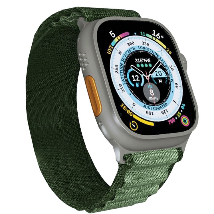 Porodo Ultra Titanium Smart Watch with 2.1" Wide Screen, 15 Days Standby Time, Lithium-ion Polymer Battery, 128MB RAM, 3-5 Days Battery Life - Green