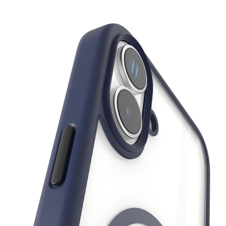 Levelo MagSafe Solo Case for iPhone 16, Clearview Technology, 3H Scratch Resistance, Hybrid Construction - Deep Blue