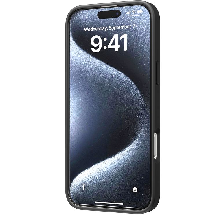 حافظة Levelo Morphix Gripstand مع حامل بطاقات لهاتف iPhone 16 Pro Max، حامل بطاقات مدمج، زوايا مقاومة للصدمات، ملمس نحيف بدون غطاء، حافة كاميرا مرتفعة، مادة فائقة المتانة - أزرق