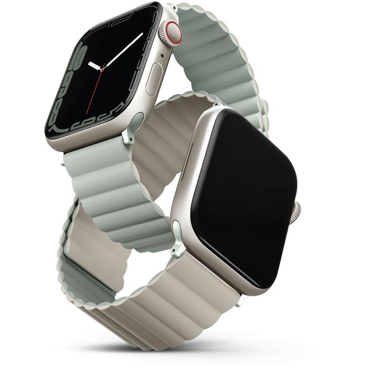 Uniq Revix Reversible Magnetic Apple Watch Strap - Sage/Beige