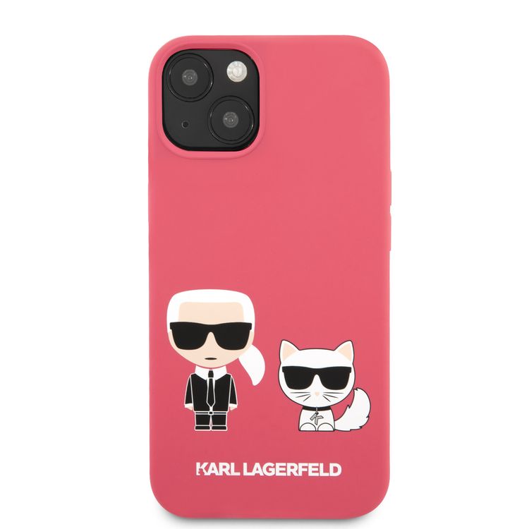 CG MOBILE Karl Lagerfeld Liquid Silicone Case Karl & Choupette Compatible for iPhone 13 Pro Max (6.7") Anti-Scratch, Easy Access to All Ports, Drop Protection & Shock Absorption
