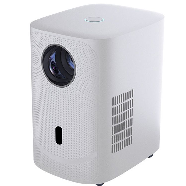 Porodo Mini Projector Wireless Mirroring, Patented Dust-Proof Structure, HDMI, USB and Audio output Ports, 50,000 Hours Life, Bluetooth 5.0, WiFi, 55W Rated Power - White   