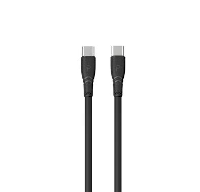 Pawa PVC 60W Data & Quick Charging USB-C to USB-C Cable 1.2m/4ft - Black