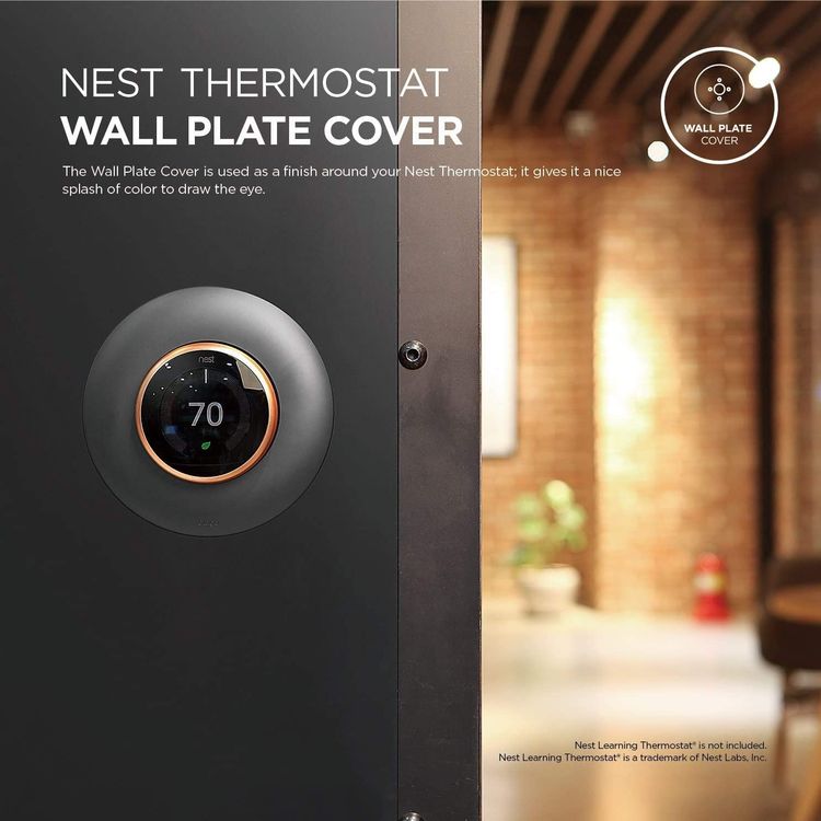 Elago Wall Plate Cover Suitable for Google Nest Thermostat Wall Plate Compatible with Nest Learning Thermostat 1st/2nd/3rd - Gray