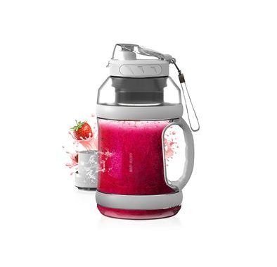 Green Lion MEGA PRO Portable Blender, 2000mL Bottle Capacity, 18000 RPM Powerful Motor, 4000mAh Battery Capacity, 20 Seconds for a Single Blend, Type-C Charging Port - White