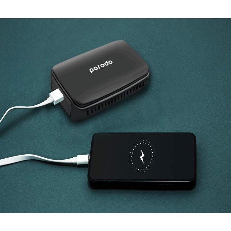 Porodo Universal 2GB+8GB Wireless CarPlay & Android Auto Smart Box with Media - Black